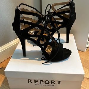 Report lace up heels